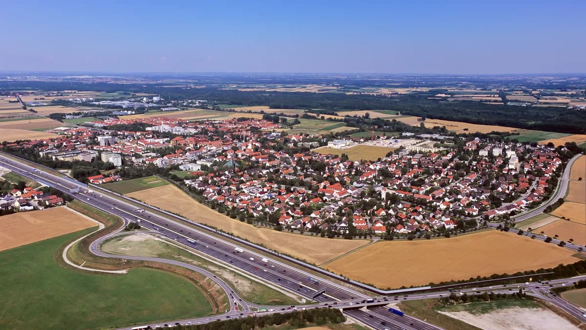 Stadtansicht von Garching bei München
